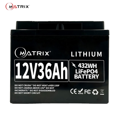 Batterie 36Ah 12V LiFePo4 für Ersatzenergie CCTV-ATM-Notbeleuchtung